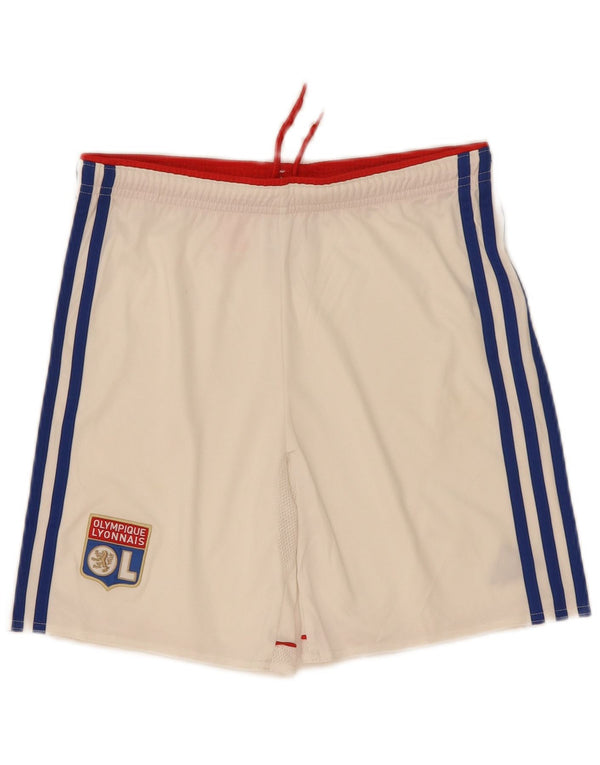 Adidas Boys Olympique Lyonnais Sportshorts 11-12 år Hvid polyester
