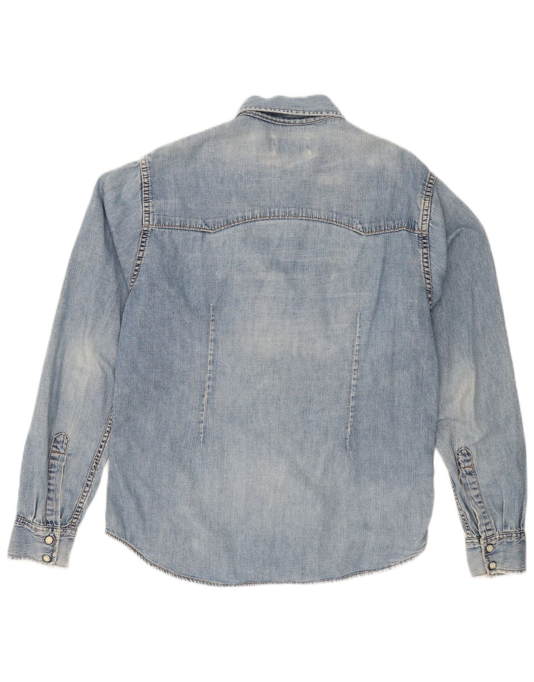 Lee Dame Denim Shirt UK 16 Large Blue Cotton