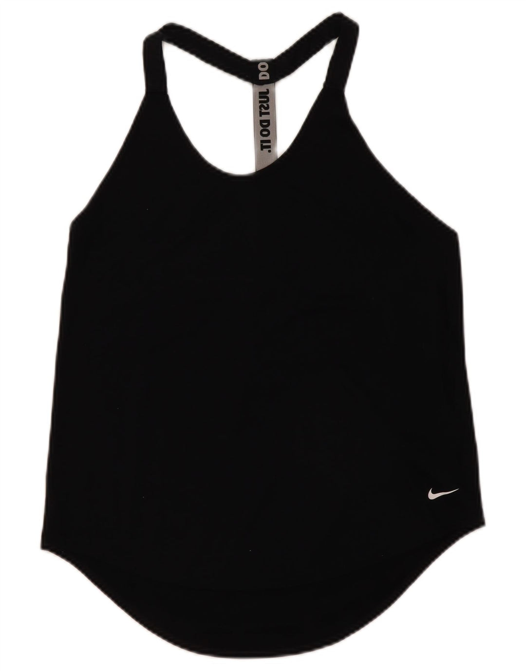 Nike Dame Dri Fit Grafisk Vest Top UK 12 Medium Sort Polyester