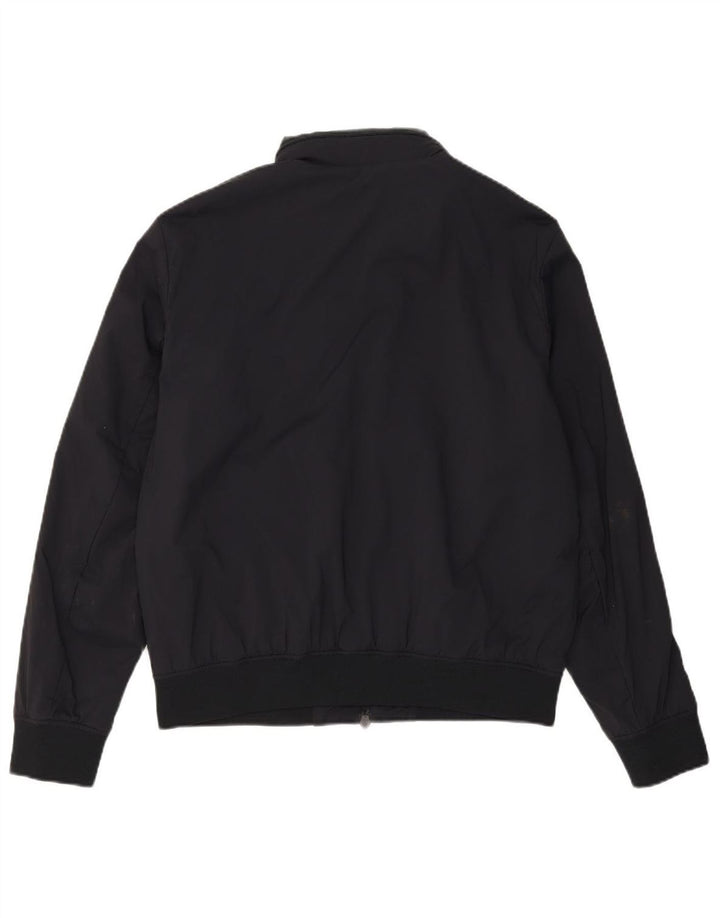 ARMANI EXCHANGE Mens Hooded Bomber Jacket UK 40 Large Navy Blue Polyamide