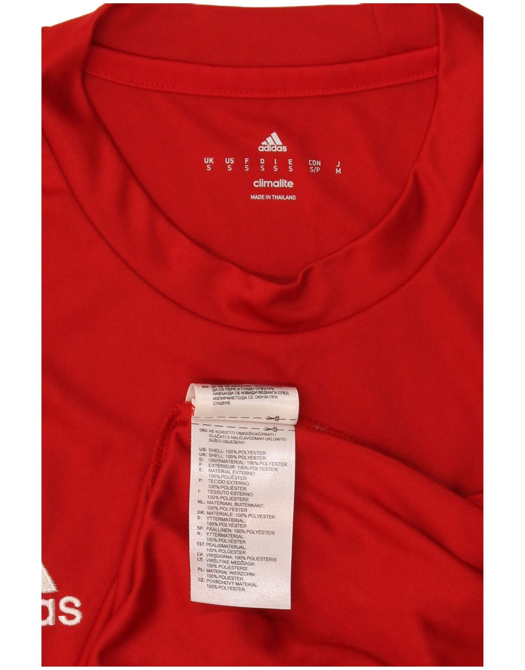Adidas Herre Climalite T-Shirt Top Lille Rød Polyester