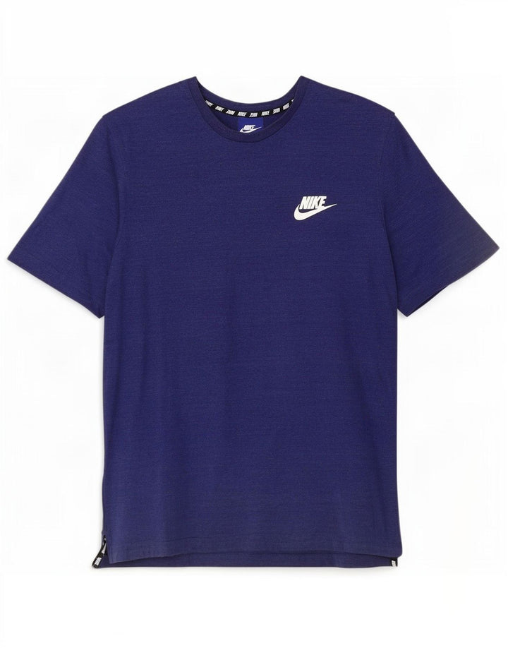 Nike Herre T-shirt Top Medium Marineblå Bomuld
