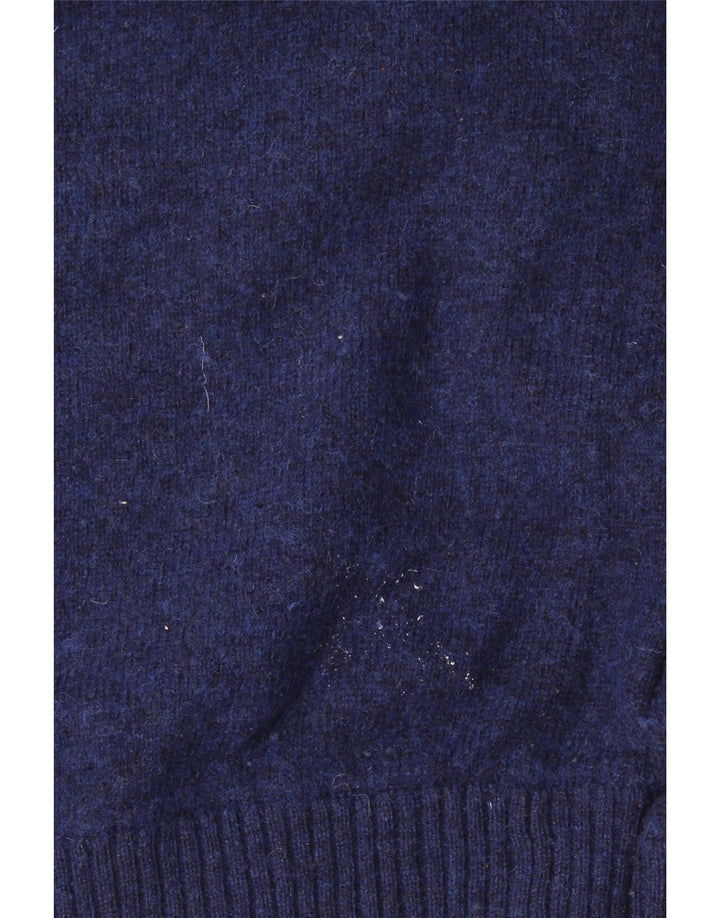 Besætningstøj Herre V-hals sweater lille marineblå lammeuld