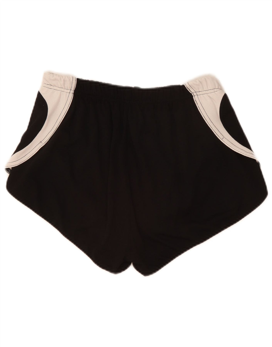 Asics Womens Graphic Sports Shorts UK 12 Medium Black Colourblock Polyester