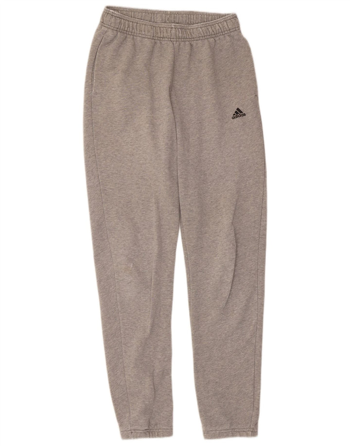 ADIDAS Boys Tracksuit Trousers 13-14 Years  Grey Cotton