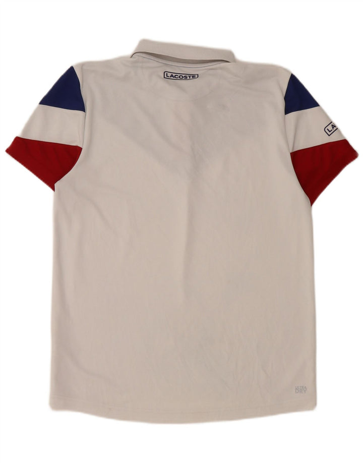 Lacoste herre poloskjorte str. 3 Lille hvid Colourblock Polyester
