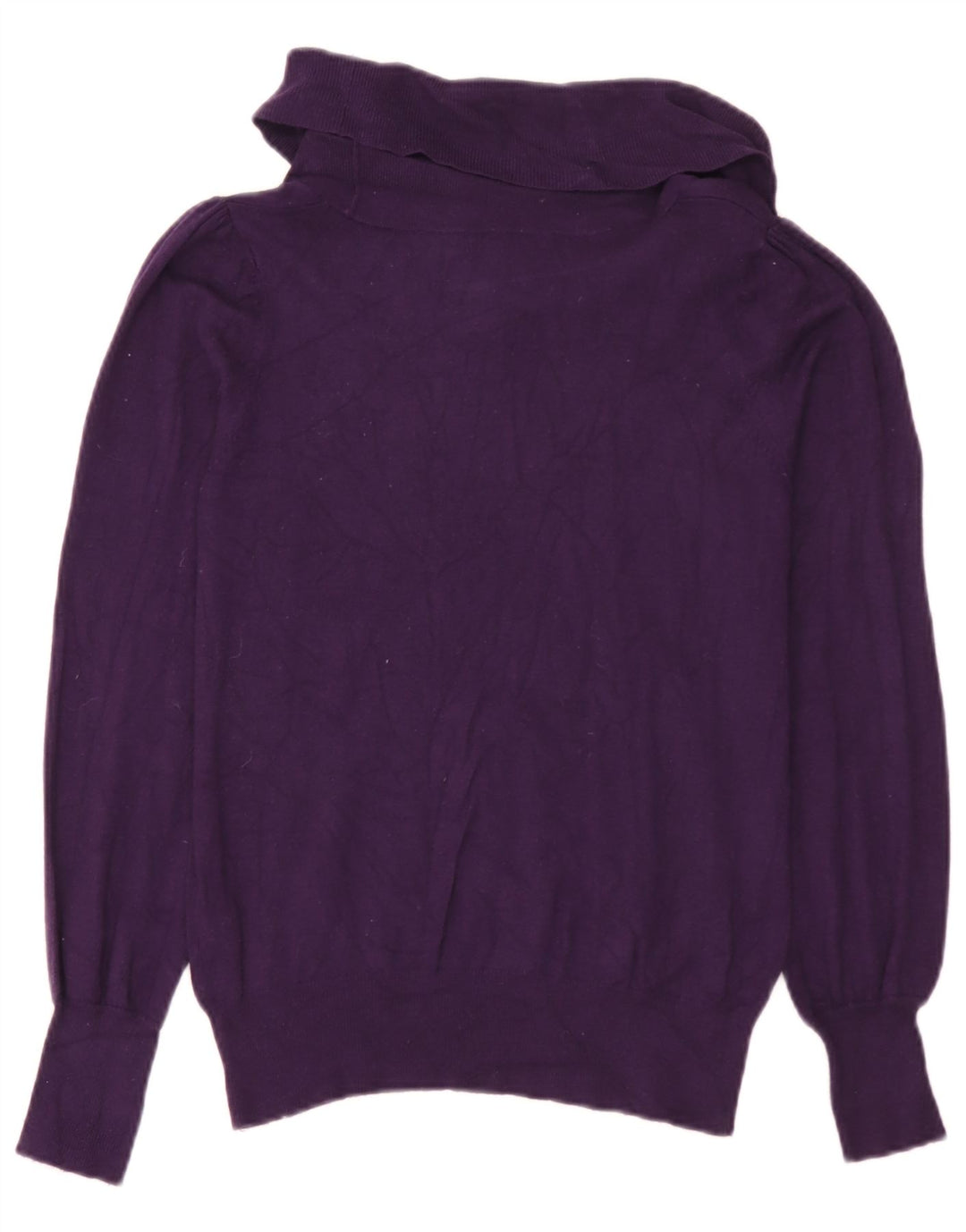 Marks & Spencer Dame Rullehals Sweater UK 12 Medium Lilla Viscose