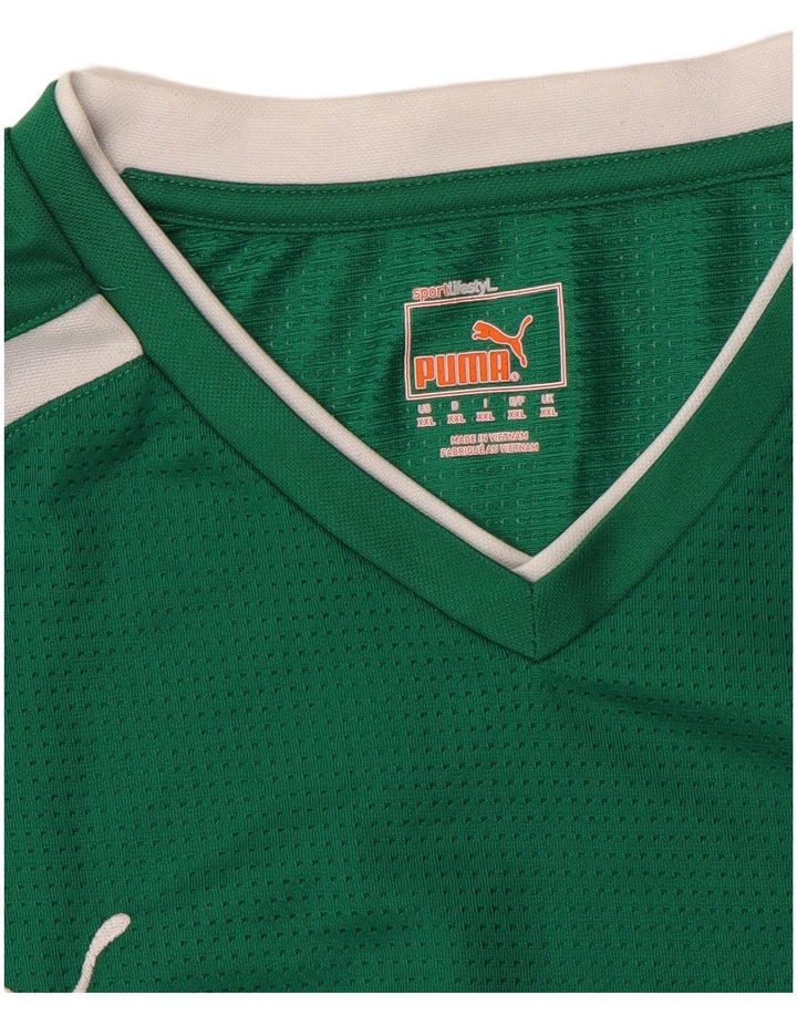 Puma Herre T-Shirt Top 2XL Grøn Colourblock
