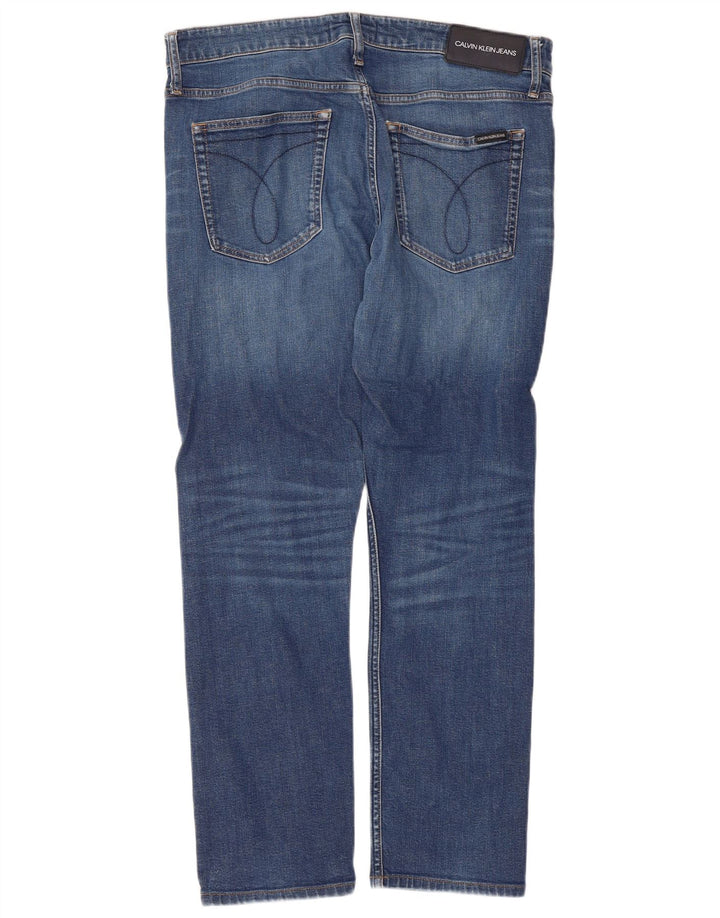 Calvin Klein Dame Straight Jeans W36 L29 Blå Bomuld