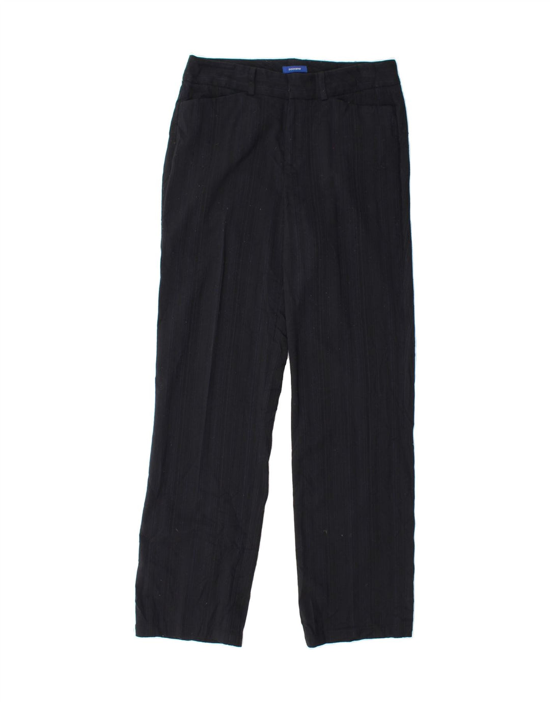 DOCKERS Womens Casual Trousers US 6 Medium W30 L30 Navy Blue Striped Vintage Dockers and Second-Hand Dockers from Messina Hembry 