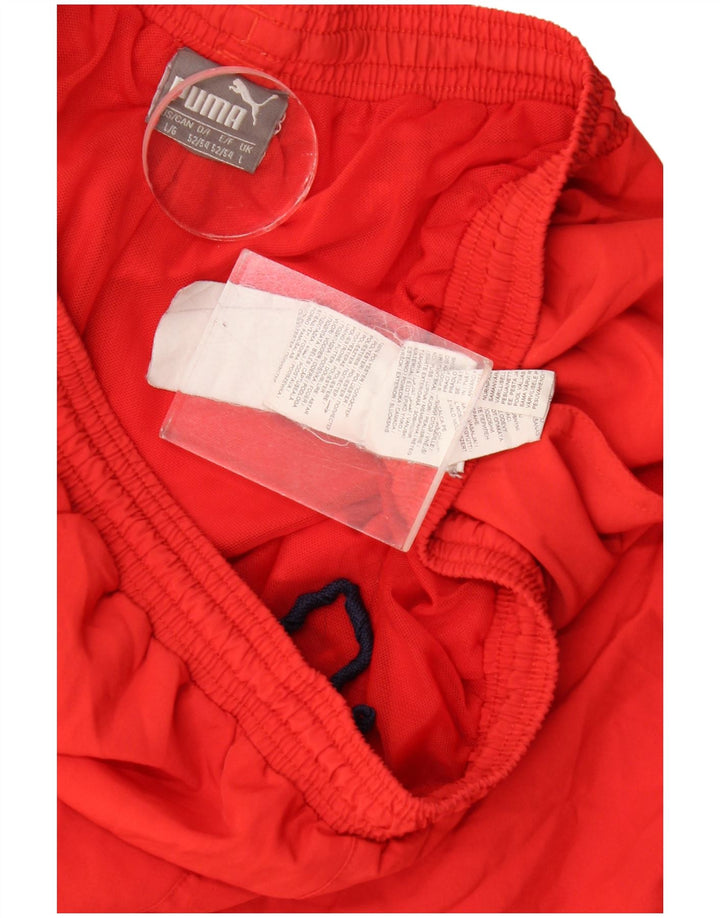 Puma Herre grafiske sportsshorts store røde polyester
