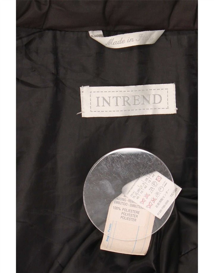 Intrend Polstret frakke med hætte til kvinder UK 12 medium brun polyester