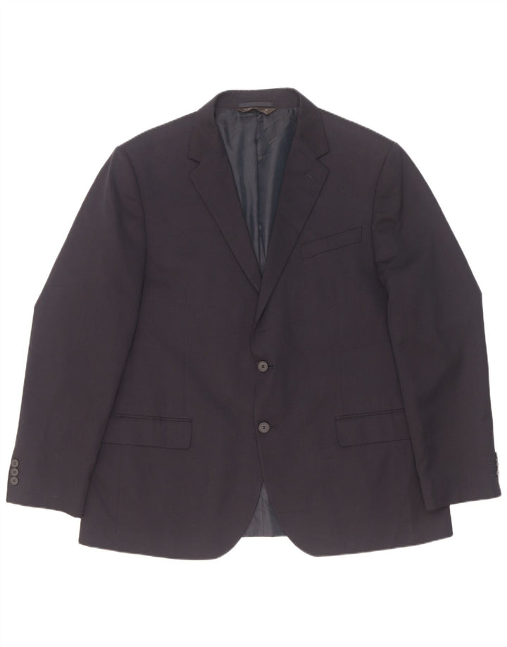 Marks & Spencer Herre 2-knaps blazerjakke UK 46 3XL Navy Blue Polyester