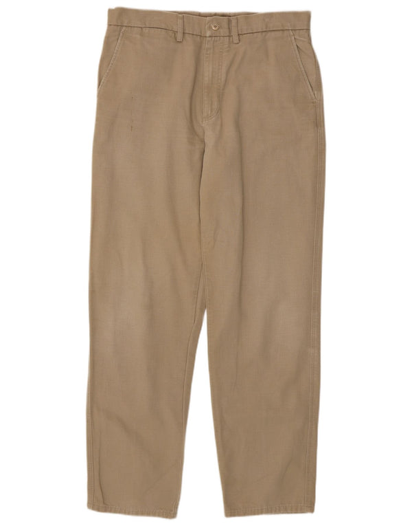 Avirex Straight Chino Bukser til mænd W34 L32 Beige Bomuld