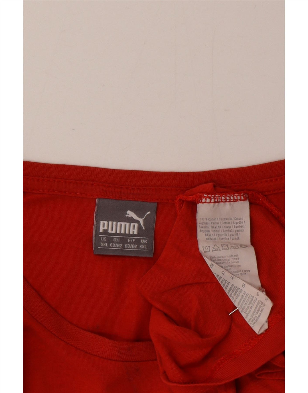 Puma Herre Grafisk T-Shirt Top XL Rød Bomuld