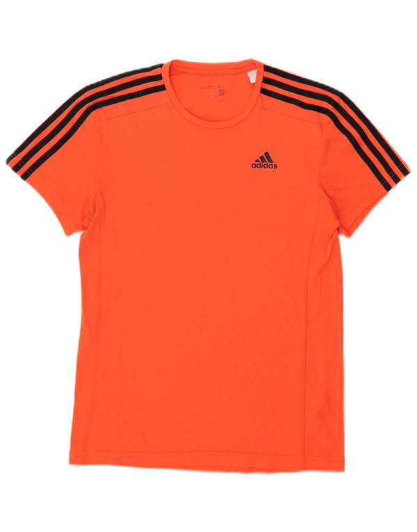 Adidas Herre Climalite T-Shirt Top Lille Orange Polyester