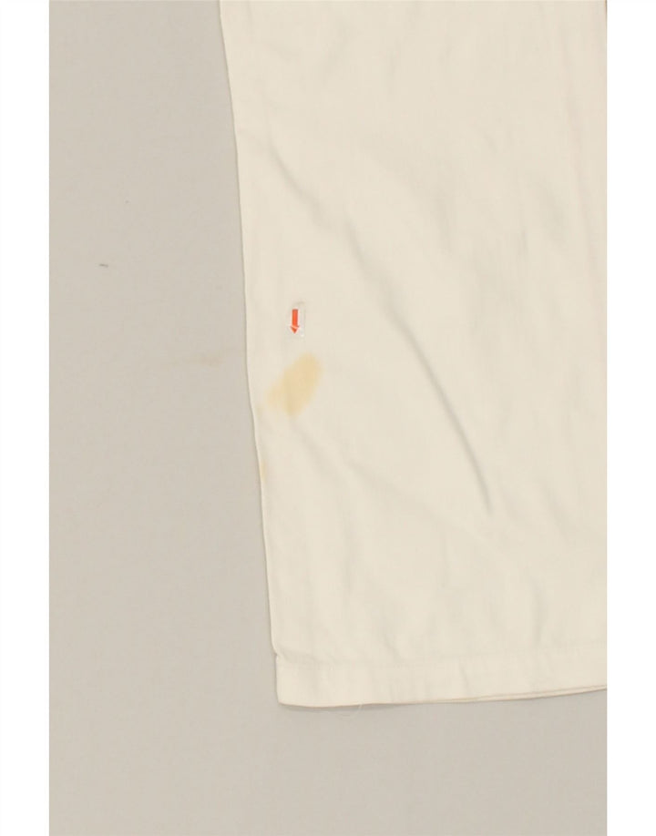 TOMMY HILFIGER Womens Bootcut Casual Trousers W32 L30 White Cotton | Vintage Tommy Hilfiger | Thrift | Second-Hand Tommy Hilfiger | Used Clothing | Messina Hembry 