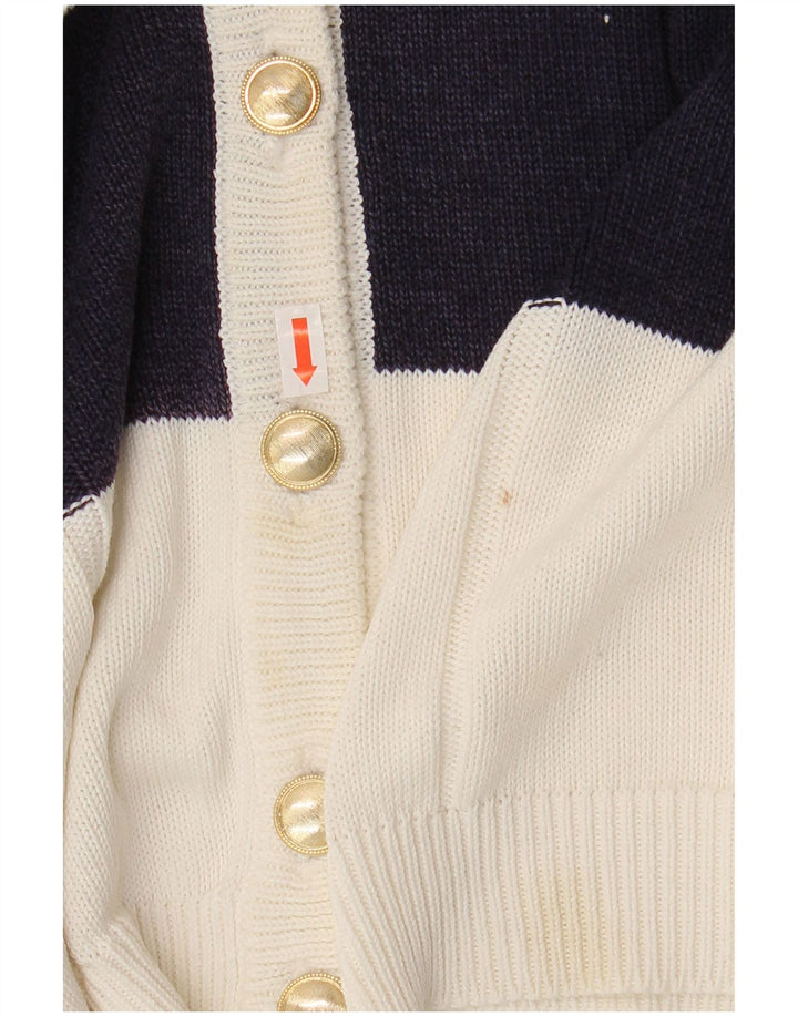 Baldini Dame Cardigan Sweater UK 16 Stor Hvidstribet