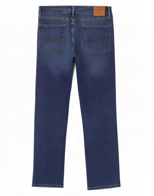 Levi's Dame Denizen Højtaljede lige jeans US 10 Large W30 L27 Blå