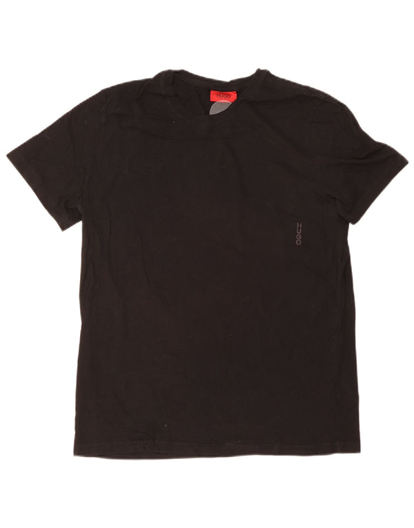 Hugo Boss Herre T-Shirt Top Medium Sort Bomuld