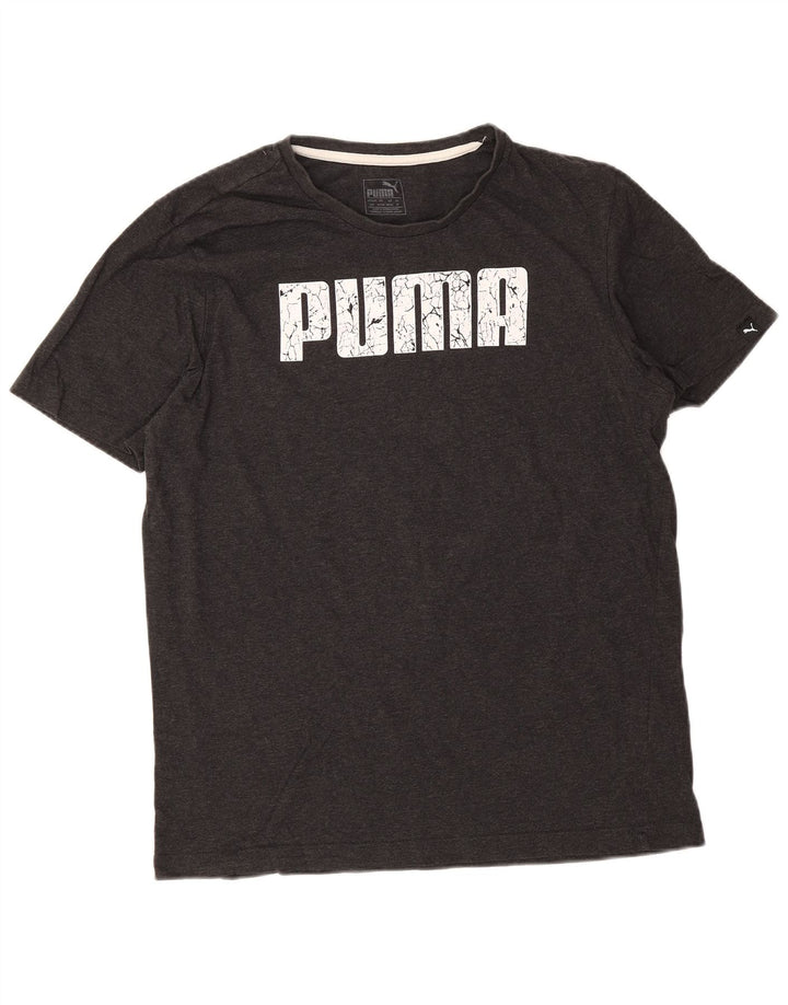 Puma Herre grafisk T-shirt top mellemgrå bomuld