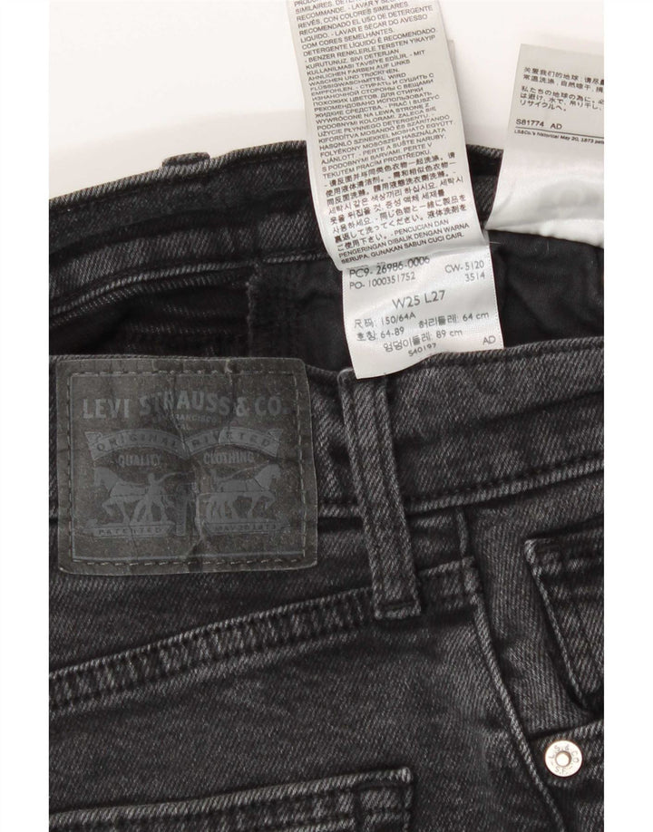 Levi's koniske jeans til kvinder W25 L27 grå bomuld