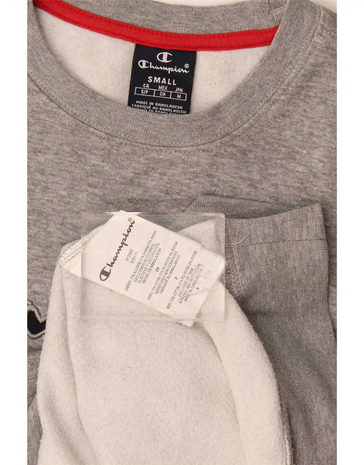 Champion Herre grafisk sweatshirt Jumper lille grå flækket bomuld