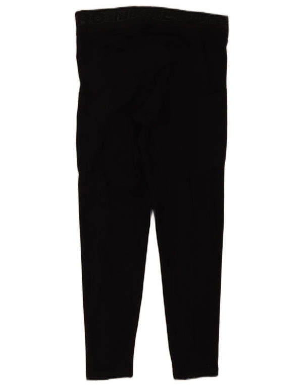 Nike Womens Crop Leggings UK 14 Medium Black Polyester