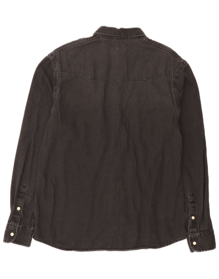 Wrangler Herre Western Regular Fit Denimskjorte Medium Sort Bomuld