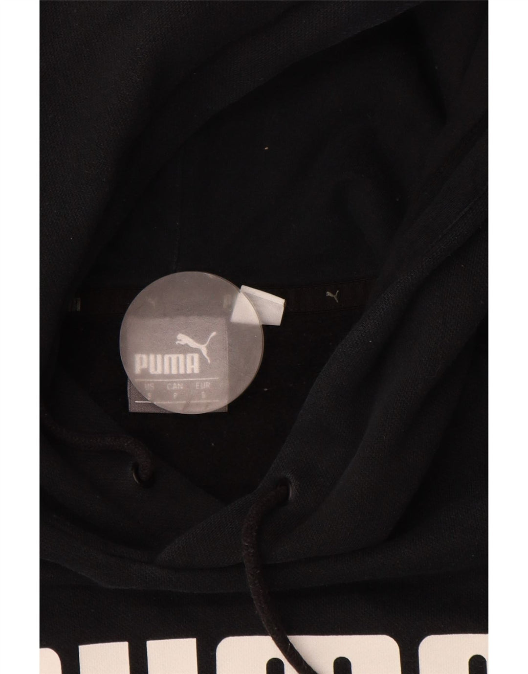 PUMA Grafisk hættetrøje til mænd, lille sort bomuld