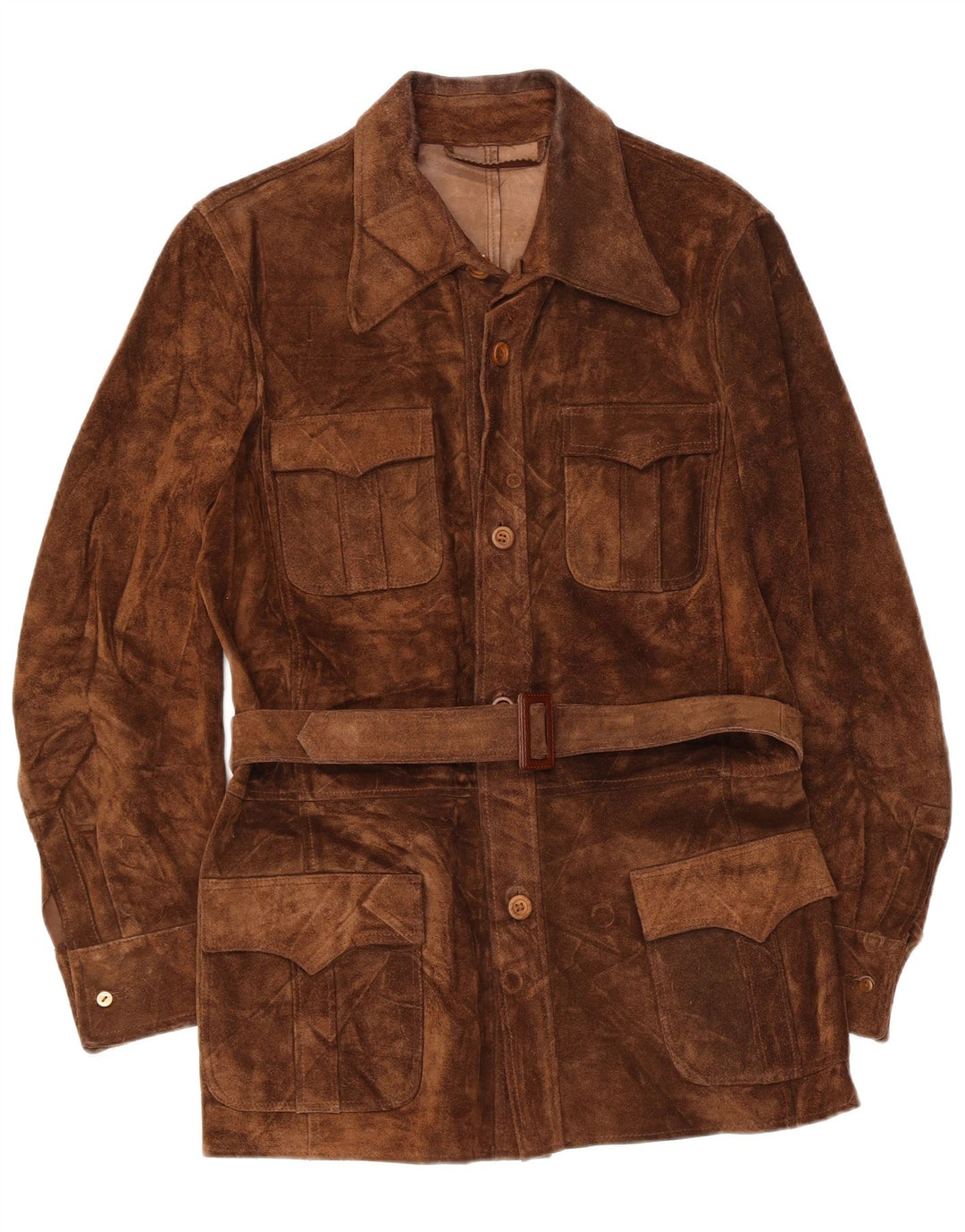 Vintage herre ruskindsjakke UK 36 Small Brown