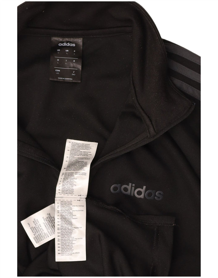 ADIDAS Herre Climalite Pullover med lynlås-hals Træningsdragt Top Stor Sort