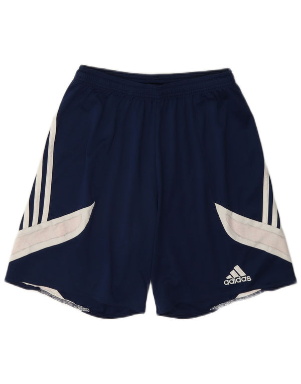Adidas Herre Climalite Sportshorts Small Navy Blue Colourblock Polyester