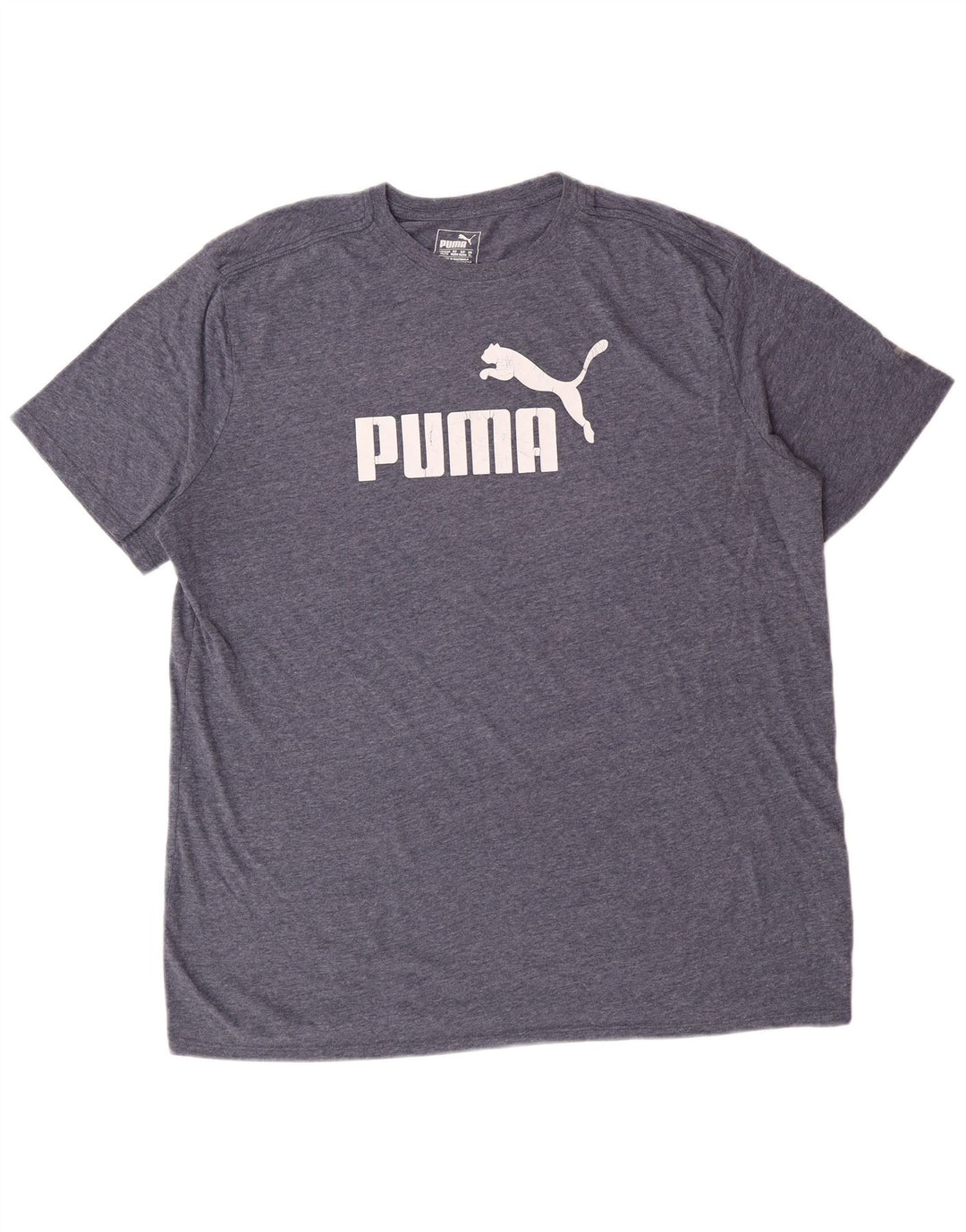 PUMA Grafisk T-shirt top til mænd XL Blå