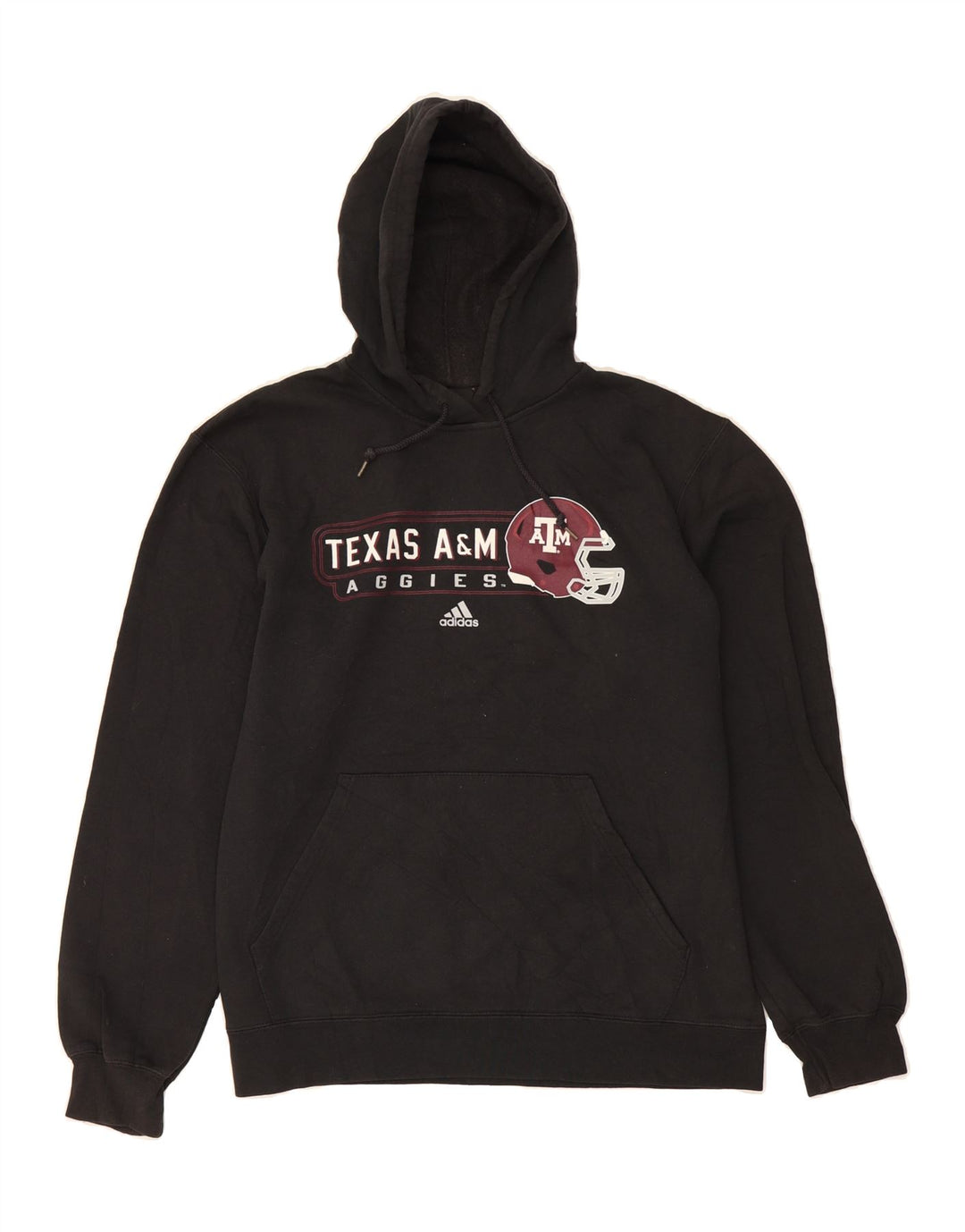 ADIDAS Mens Texas A&M Aggies Graphic Hoodie Jumper Medium Black Vintage Adidas and Second-Hand Adidas from Messina Hembry 