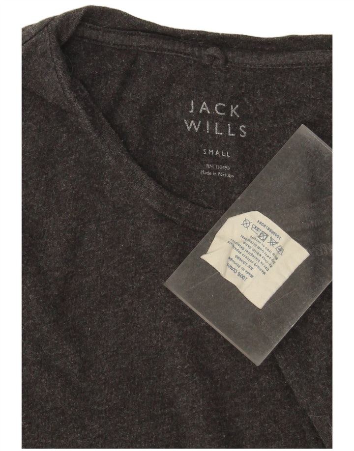 JACK WILLS Herre T-Shirt Top Lille Grå Bomuld