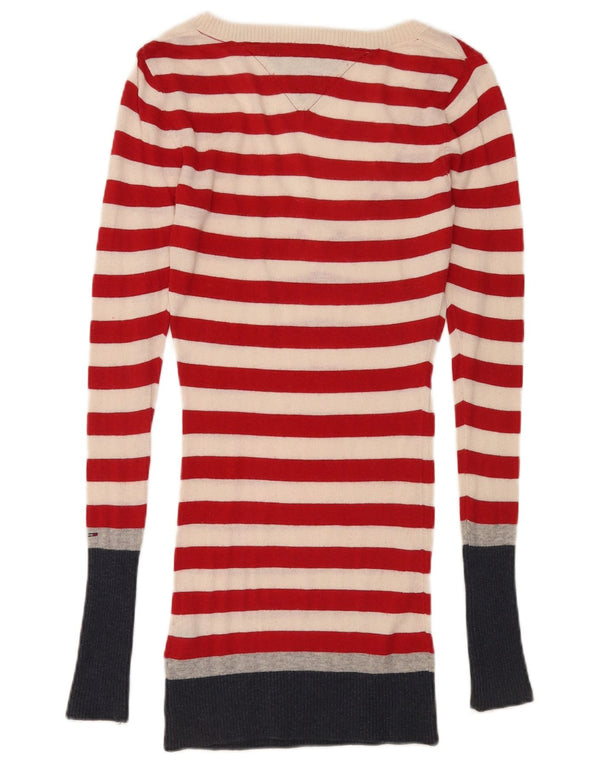 Tommy Hilfiger Womens Heritage V-hals sweater UK 10 Small Red