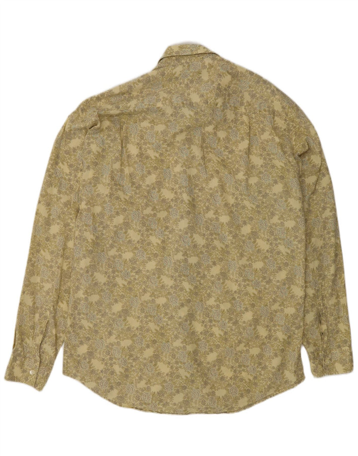 Vintage herreskjorte stor kakiblomstret