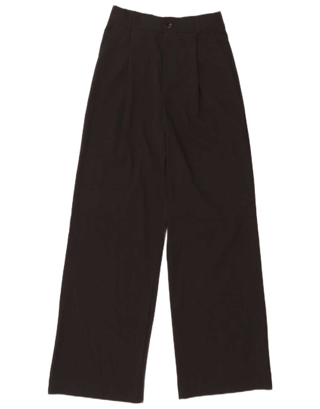 Zara Womens Pegged Chino Bukser Small W26 L31 Black Polyester