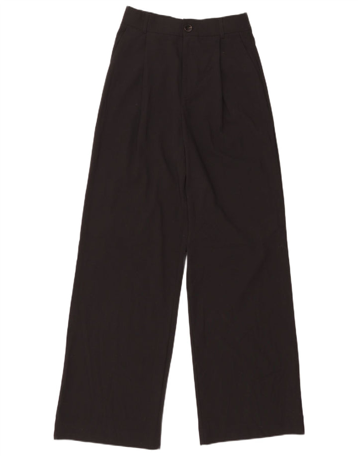 Zara Womens Pegged Chino Bukser Small W26 L31 Black Polyester