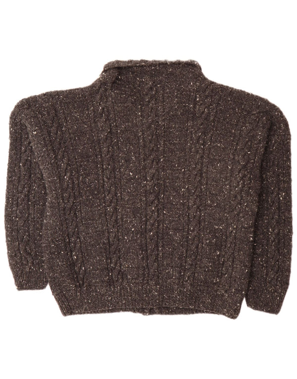 Vintage dame cardigan sweater UK 20 2XL Grå Flecked