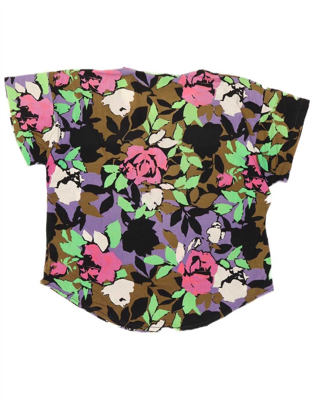 Vintage Damebluse Top UK 16 Large Multicolored Floral