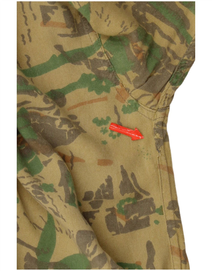 Ozon Herre abstrakt mønster skjorte medium gul viskose