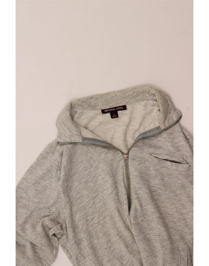 MICHAEL KORS Mens Cardigan Sweater Medium Grey Flecked Cotton Vintage Michael Kors and Second-Hand Michael Kors from Messina Hembry 