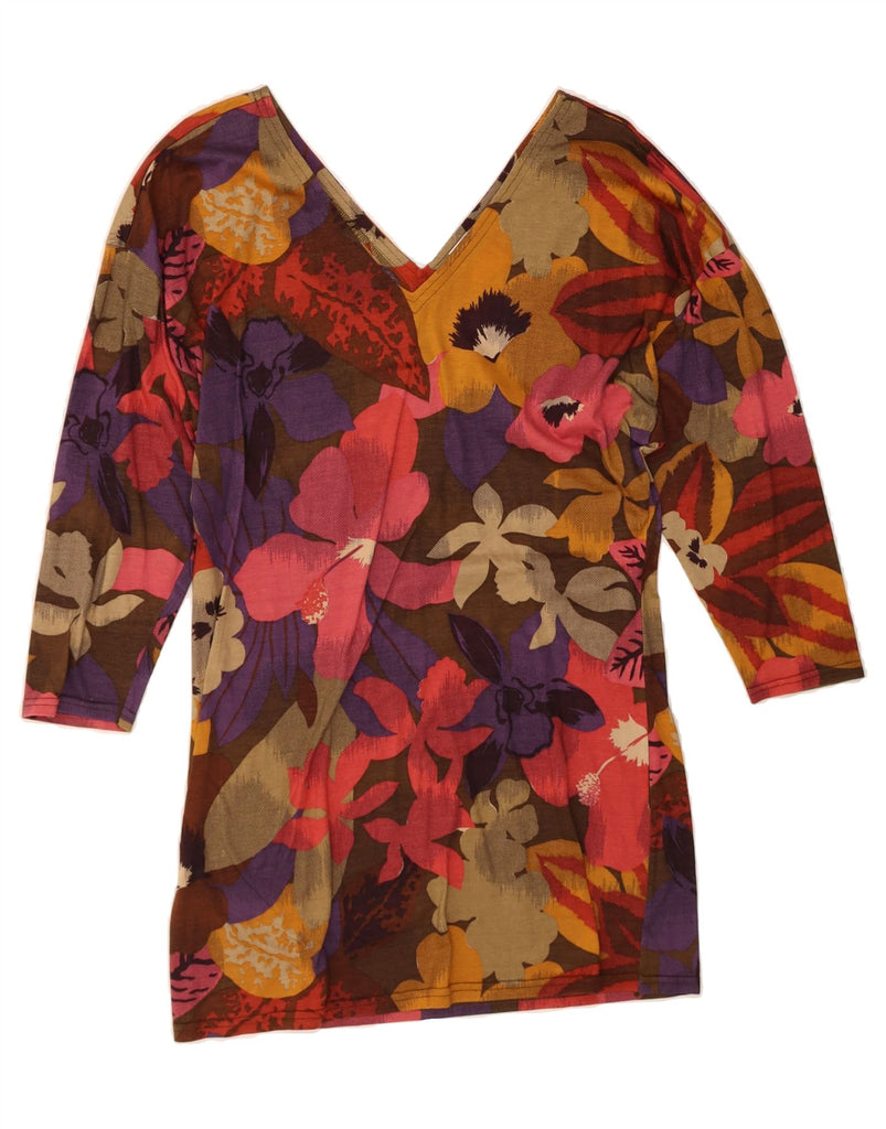 MONDI Womens 3/4 Sleeve Blouse Top EU 38 Medium Multicoloured Floral Vintage Mondi and Second-Hand Mondi from Messina Hembry 