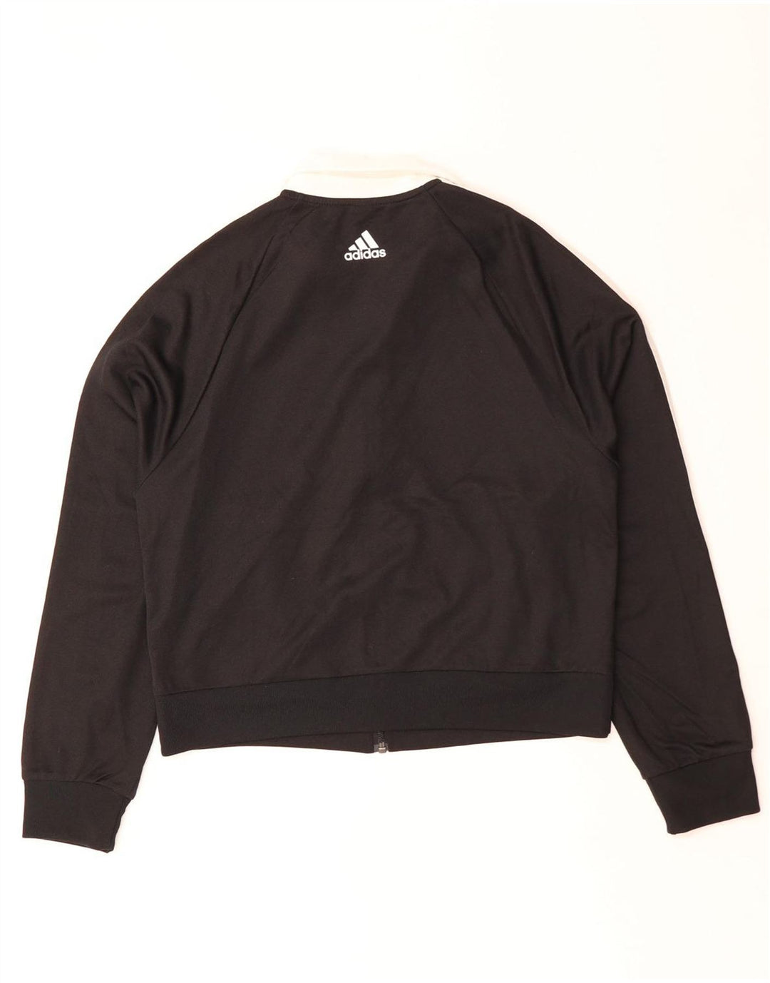 ADIDAS træningsdragt topjakke til kvinder UK 14 Medium Sort Polyester
