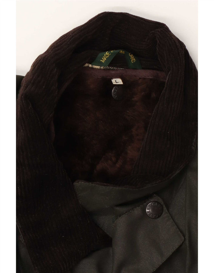 Vintage herre vokset bomuldsjakke UK 40 Large Green
