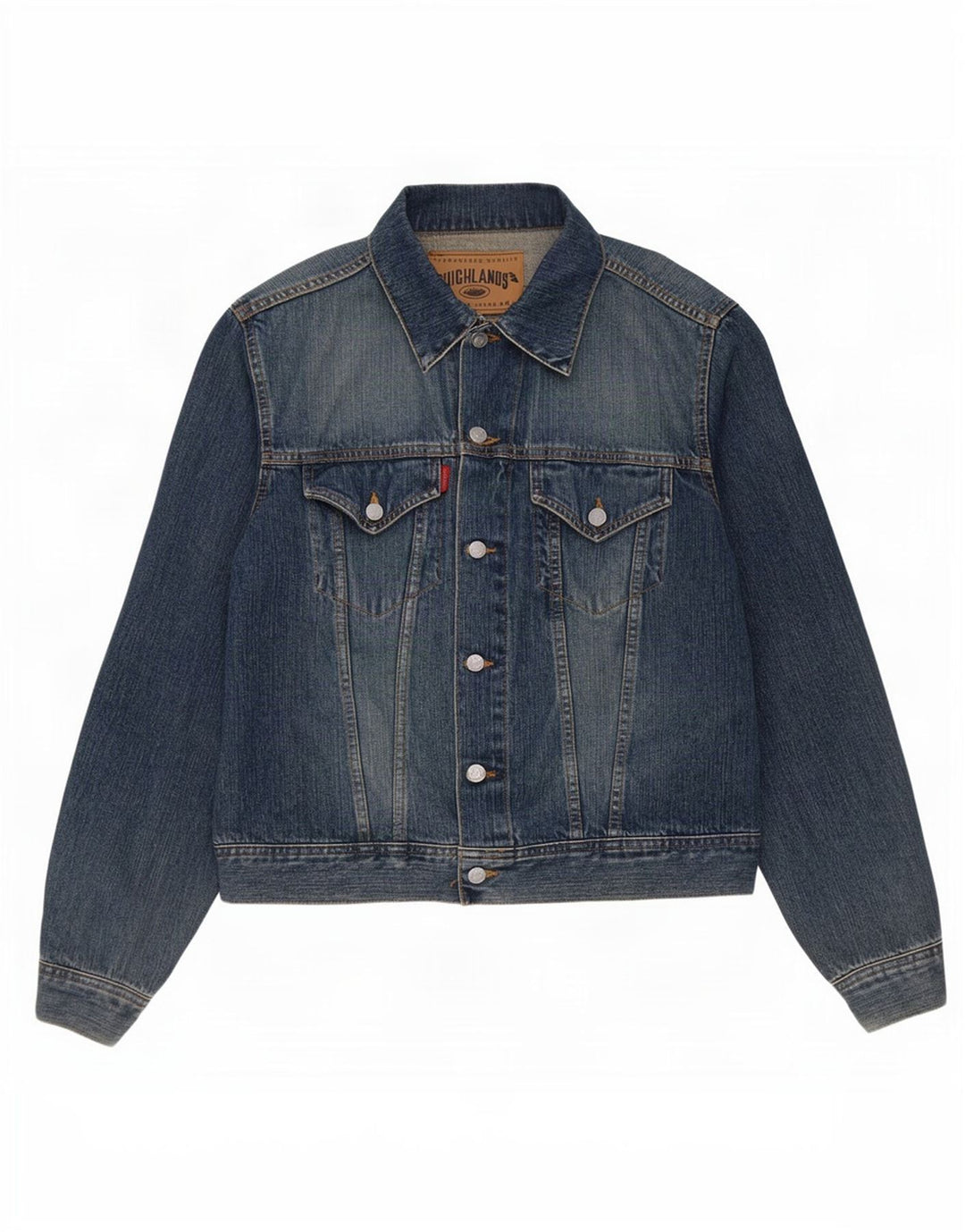 High Lands Herre denimjakke UK 38 Medium Blue Cotton