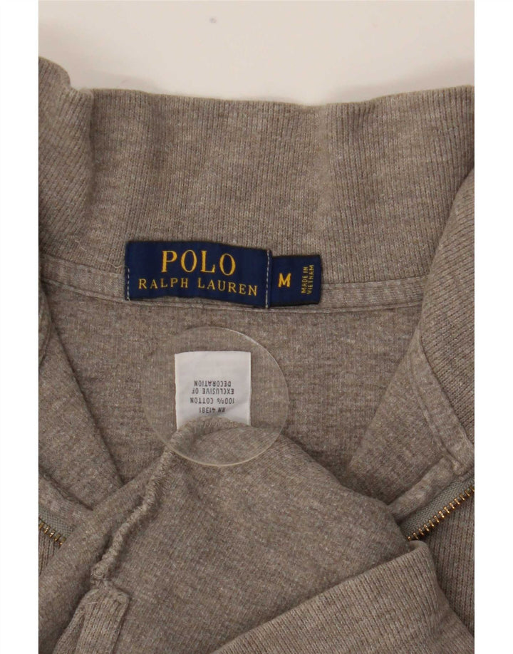 Polo Ralph Lauren Herre lynlås-hals top langærmet mellemgrå bomuld