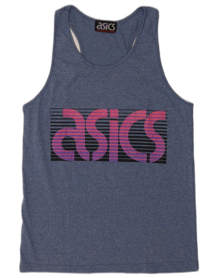 Asics Herre Grafisk Vest Top XL Blå Bomuld
